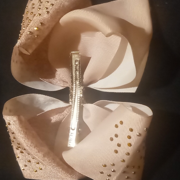Pink Jojo siwa bow with golden sequins - Picture 2 of 3